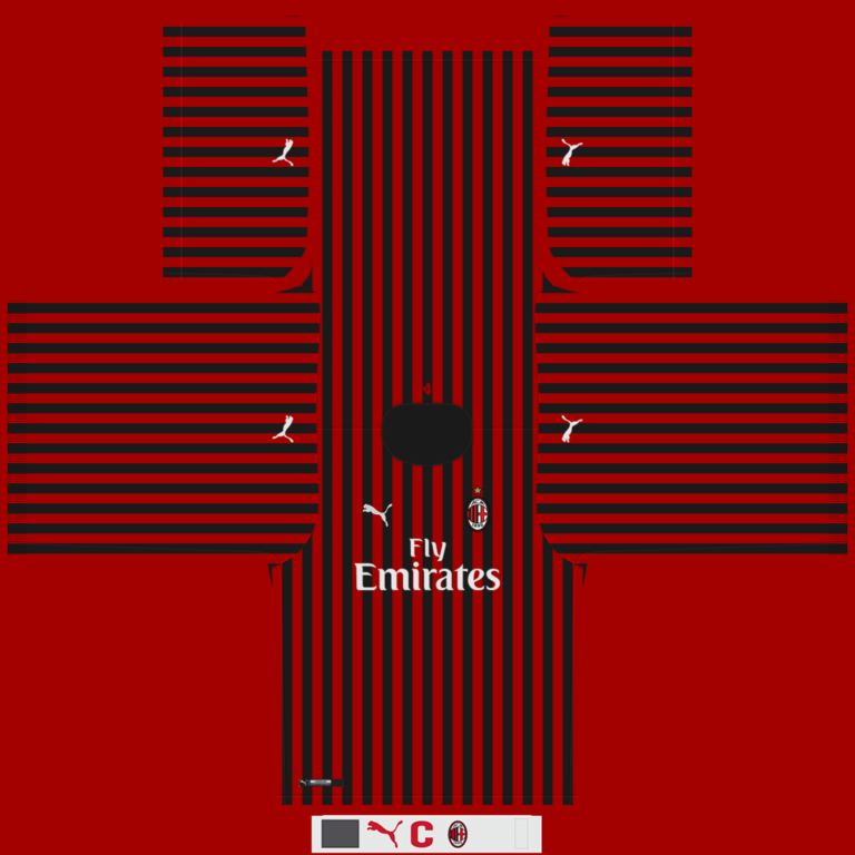 AC Milan Home Kit 768x768 Kits AC Milan 2019 2020