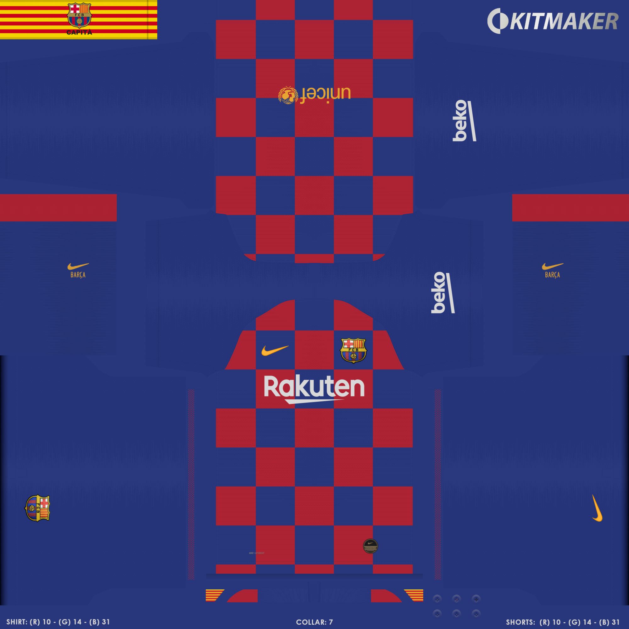 Barcelona 1 2000x2000 PES La Liga Kits Pack 2019 2020