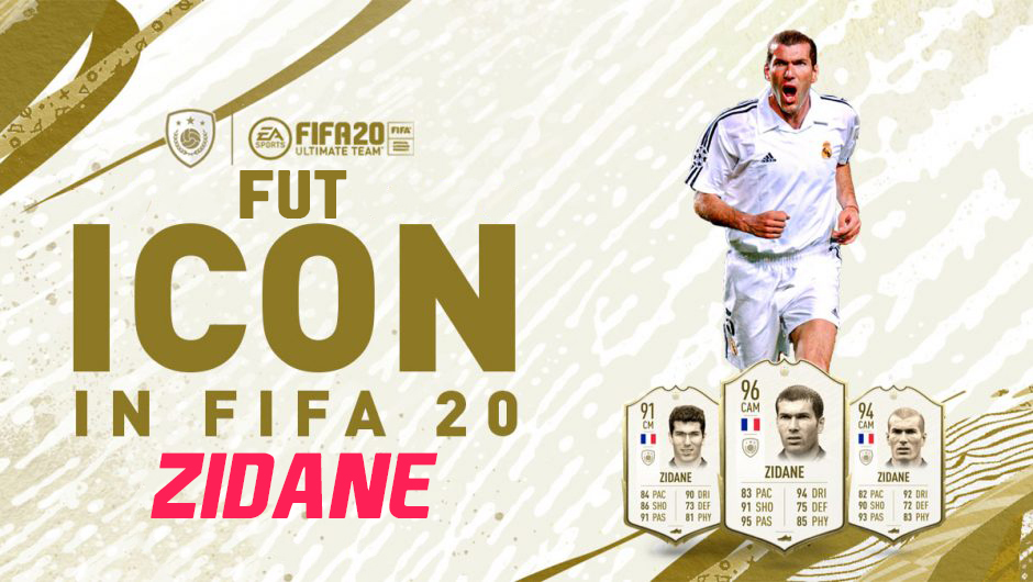 FUT Icon Zidane FIFA Games Evolution From 94 2020