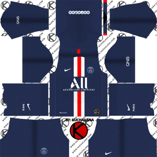 Paris Saint Germain PSG Home Kits DLS PSG Kits 038 Logos 2019 2020